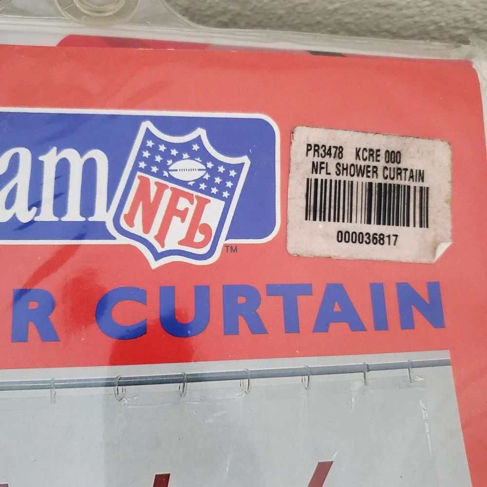 Vintage 1994 Kansas City Chiefs NFL Shower Curtain Jay Franco New Sealed Vinyl